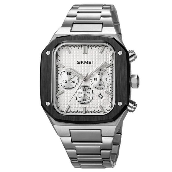 SKMEI - 2201 - High Quality Luxury Watch - Silver - Image 2
