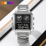 Skmei - 2204 - Luminous 4 Time Square - Silver/Black - Image 2