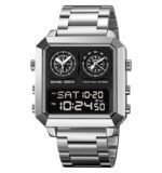 Skmei - 2204 - Luminous 4 Time Square - Silver/Black