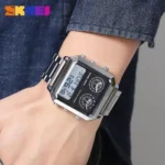 Skmei - 2204 - Luminous 4 Time Square - Silver/White - Image 5