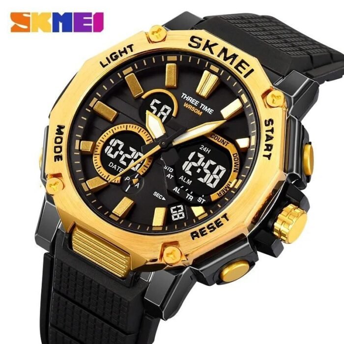 Skmei - 2219 - Digital Sports Watch - Gold - Image 1