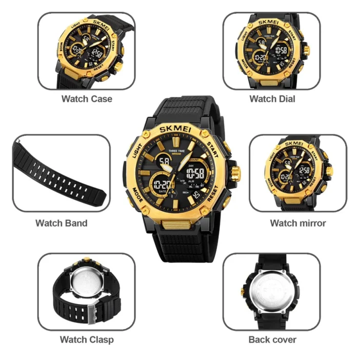 Skmei - 2219 - Digital Sports Watch - Gold - Image 2
