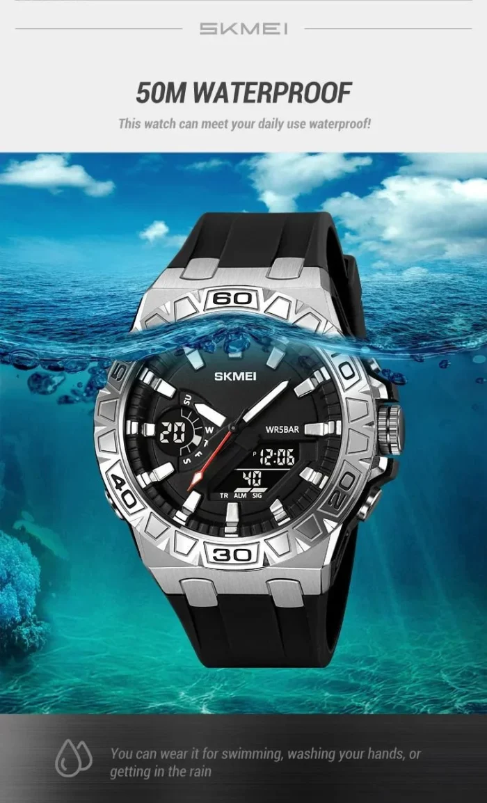Skmei - 2276 - S-shock Sport Watch - Silver/White - Image 5