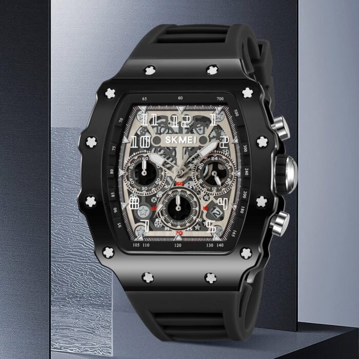 SKMEI - 2305 - Chronograph High Quality Luxury Watch - Black/Black - Image 7