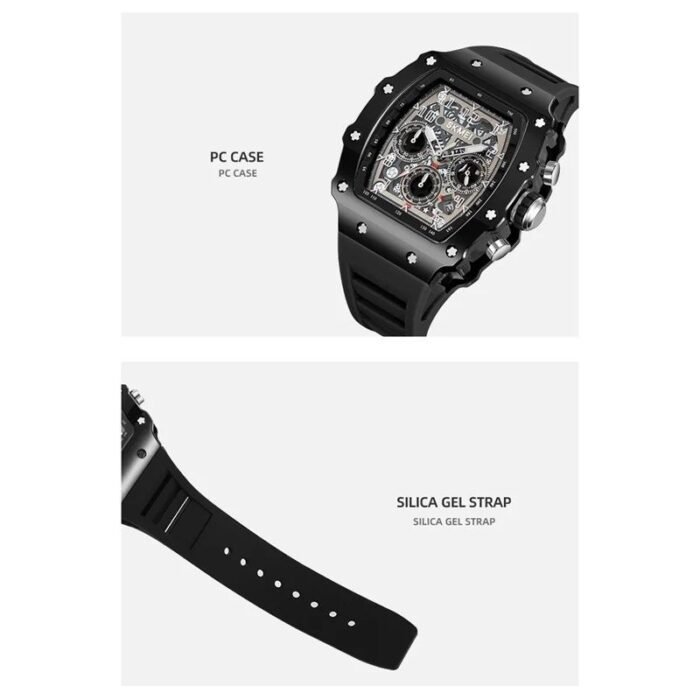 SKMEI - 2305 - Chronograph High Quality Luxury Watch - Black/Black - Image 3