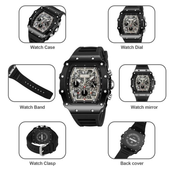SKMEI - 2305 - Chronograph High Quality Luxury Watch - Black/Black - Image 6