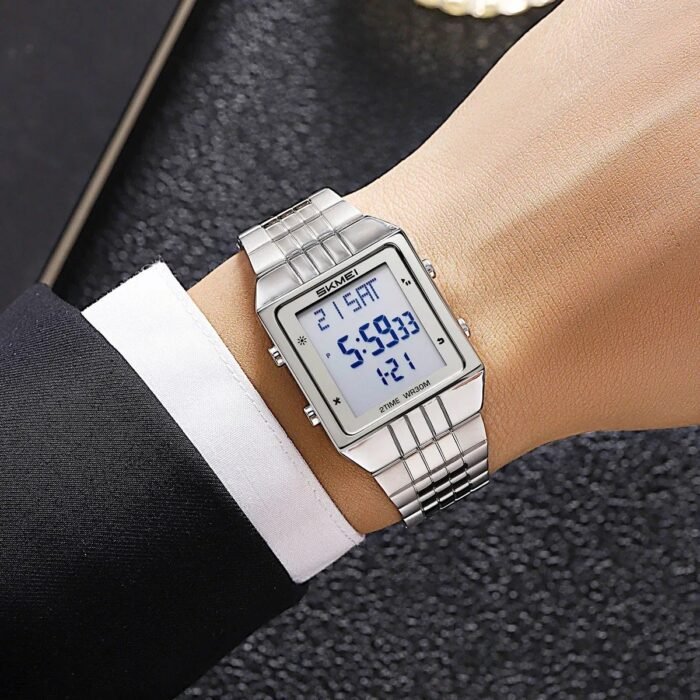 SKMEI - 2335 - High Quality Luxury Watch - Silver - Image 4