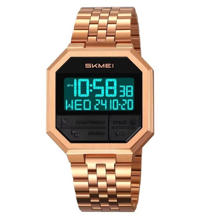 SKMEI - 2350 - High Quality Luxury Watch - Rosegold - Image 3