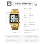 Skmei - 2353 - World Digital Electronic Watch - Gold - Image 5