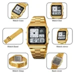 Skmei - 2353 - World Digital Electronic Watch - Gold - Image 4