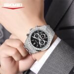 SKMEI - 2380 - High Quality Luxury Watch - Silver/Black - Image 4