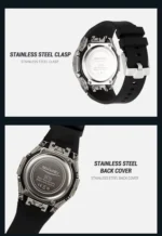 Skmei - 2411 Waterproof 50m & 50+ Timezone Watch - Black/Black - Image 6