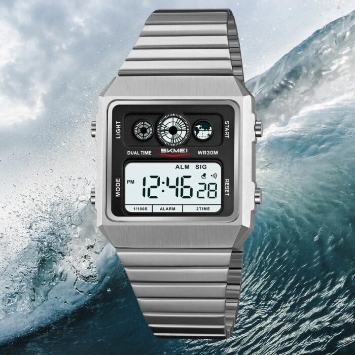 SKMEI - 2450 - High Quality Luxury Watch - Silver - Image 4