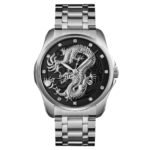 SKMEI - 9193 - High Quality Luxury Watch - Silver-Black