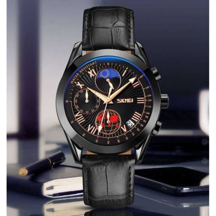 SKMEI - 9236 - Chronograph High Quality Watch - Black/Black - Image 1