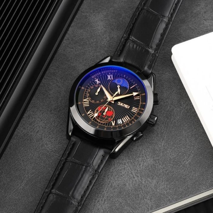 SKMEI - 9236 - Chronograph High Quality Watch - Black/Black - Image 4