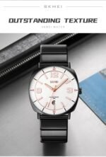 SKMEI - 9280 - Slim Steel Analog Quartz Watch - Black/Silver - Image 5