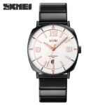 SKMEI - 9280 - Slim Steel Analog Quartz Watch - Black/Silver - Image 3