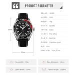 Skmei - 9291 - Fashion Business Genuine Strap Waterproof - Black - Image 6