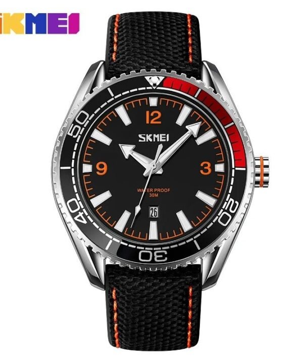 Skmei - 9291 - Fashion Business Genuine Strap Waterproof - Orange