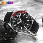 Skmei - 9291 - Fashion Business Genuine Strap Waterproof - Black - Image 2