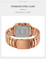 SKMEI - 9331 - Luxury Chronograph Wr30m Waterpoof Quartz - Rosegold/Black - Image 6