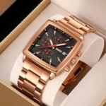 SKMEI - 9331 - Luxury Chronograph Wr30m Waterpoof Quartz - Rosegold/Black - Image 2