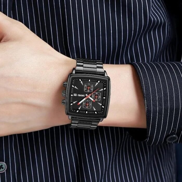 SKMEI - 9331 - Luxury Chronograph Wr30m Waterpoof Quartz - Black/Black - Image 3