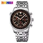 SKMEI - 9333 - High Quality Luxury Watch - Silver/Black