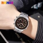 SKMEI - 9333 - High Quality Luxury Watch - Silver/Black - Image 4