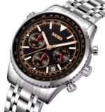 SKMEI - 9333 - High Quality Luxury Watch - Silver/Black - Image 2