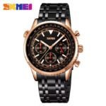 SKMEI - 9333 - High Quality Luxury Watch - Rosegold/Black - Image 2