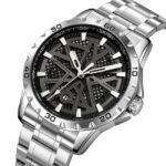 Skmei - 9337 - Digital Stainless Steel Watch - Silver/Black