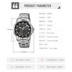 Skmei - 9337 - Digital Stainless Steel Watch - Silver/Black - Image 6