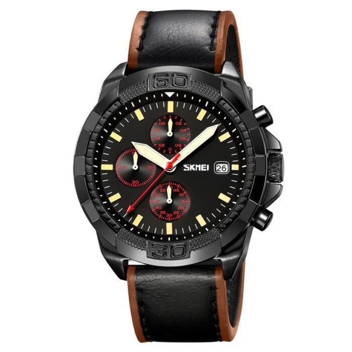 SKMEI - 9347 - Chronograph High Quality Luxury Watch - Black/Black - Image 2