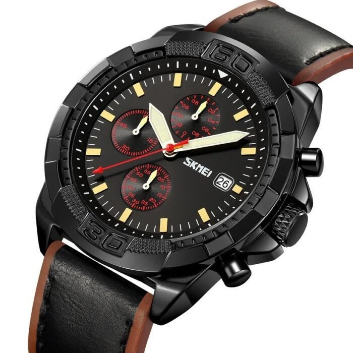 SKMEI - 9347 - Chronograph High Quality Luxury Watch - Black/Black - Image 1