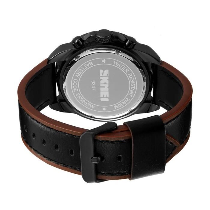 SKMEI - 9347 - Chronograph High Quality Luxury Watch - Black/Black - Image 4