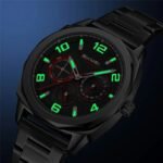 SKMEI - 9350 - 3ATM Waterproof Men Business Watch - Black/Black - Image 4