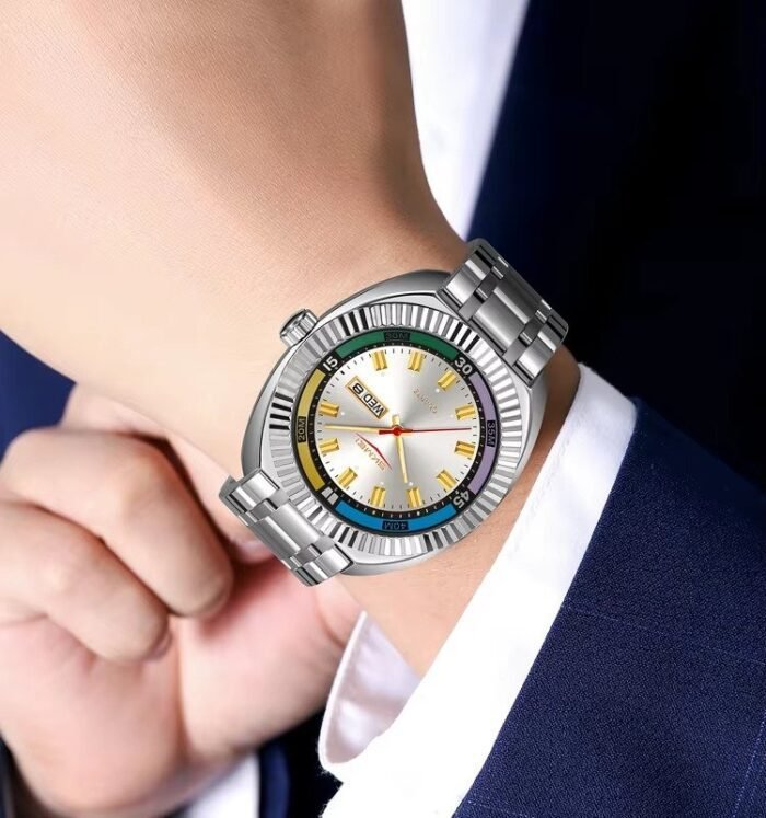 SKMEI - 9353 - Classic Stainless Steel Quartz Men Watch - Silver - Image 5