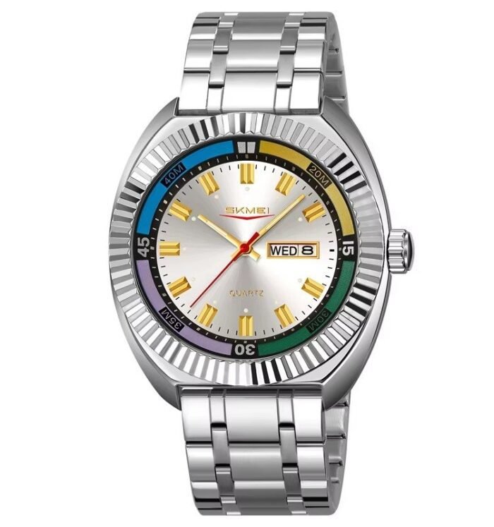 SKMEI - 9353 - Classic Stainless Steel Quartz Men Watch - Silver - Image 1