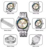SKMEI - 9353 - Classic Stainless Steel Quartz Men Watch - Silver - Image 4