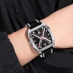 Skmei - 9364 - Sporty Barrel Shape Quartz Watch - Black - Image 3