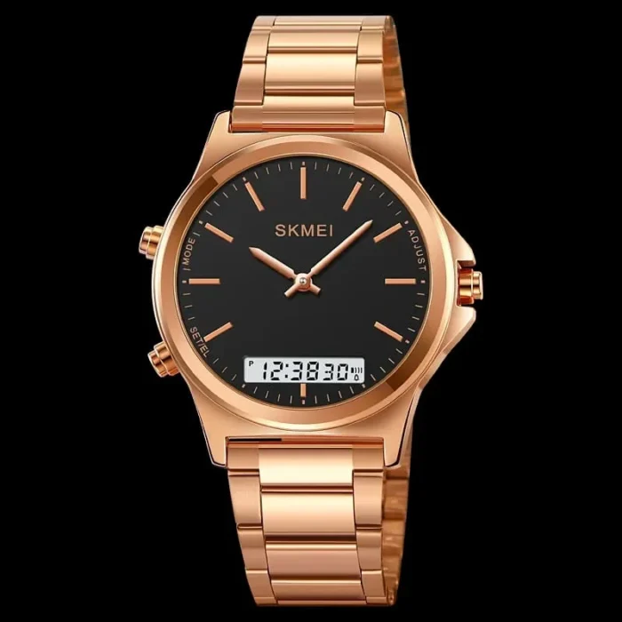 Skmei - 2120 - Electronic Luminous 30m Waterproof - RoseGold/Black - Image 4
