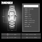 SKMEI - 1400 - Women Stainless Steel Rectangle Dial Elegant Watch - silver - Image 6