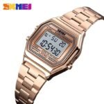 Skmei 1415 - Women Digital Stainless Steel Water Resistant - silver