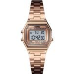 Skmei 1415 - Women Digital Stainless Steel Water Resistant - silver - Image 2