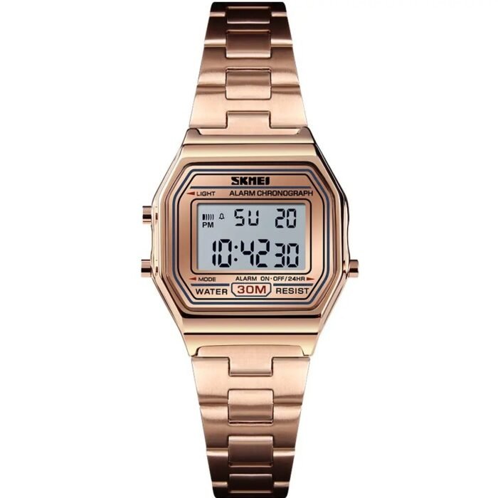 Skmei 1415 - Women Digital Stainless Steel Water Resistant - silver - Image 2