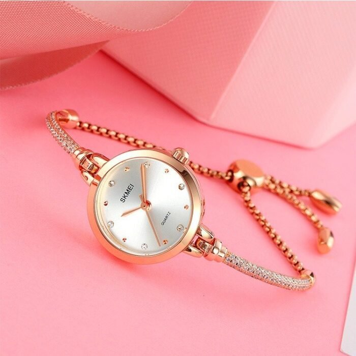 SKMEI - 1805 - Women Stainless Steel Quartz Waterproof Bracelet - silver - Image 2