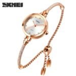 SKMEI - 1805 - Women Stainless Steel Quartz Waterproof Bracelet - silver
