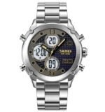 Skmei - 1975(chain)- 30m Waterproof Mutifunctional - silver/white-steel - Image 2